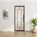 Stalen Taatsdeur - Zwart - 5 Vlaks - Mat glas, Minder dan 80 cm, Overige typen, Nieuw, Metaal