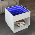 vidaXL Salontafel met Infinity LED 50x50x50 cm wit, Huis en Inrichting, Verzenden, Nieuw