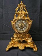 Tafelklok -   Verguld brons - 1850-1900, Antiek en Kunst, Antiek | Klokken