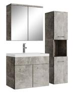 Badkamermeubel Set Montreal 60 cm Beton Grijs Badmeubel, Verzenden, Nieuw