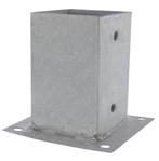 Starx Paalhouder op plaat 92x92 mm verzinkt, Nieuw, Overige materialen, Klink of Kruk