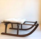 Bank - Hout, IJzer - Vintage originele Sledge