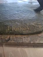 I. Rochard - Art Deco - Beeld, combat de cerf - 75 cm -