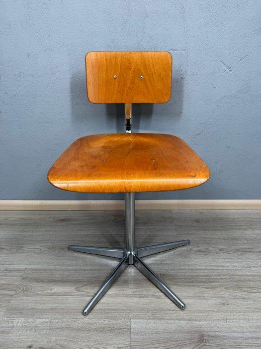 Kruk - Hout, Metaal - Verstelbare kruk, Antiquités & Art, Antiquités | Assiettes décoratives & Carrelages