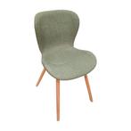 Set van 2 Kuipstoelen groen houten poten 465 x 430 x 865, Ophalen of Verzenden, Nieuw in verpakking