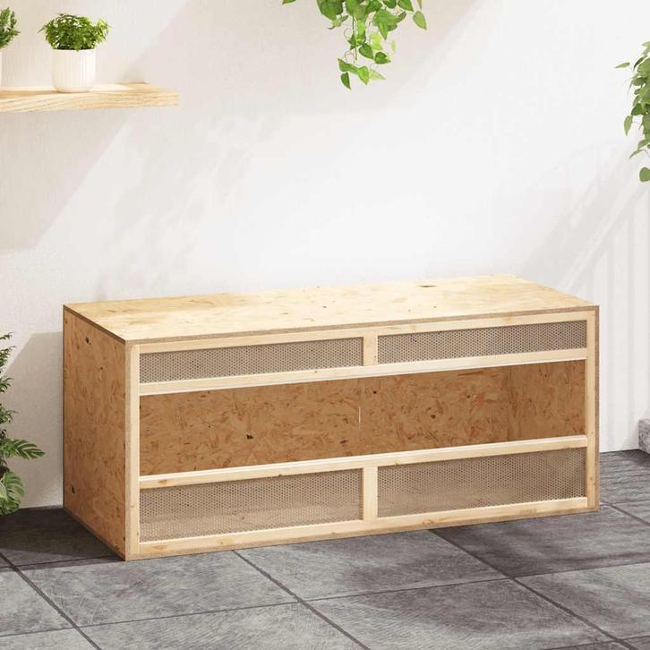 vidaXL Terrarium 120x50x50 cm bewerkt hout, Animaux & Accessoires, Rongeurs & Lapins | Cages & Clapiers, Envoi