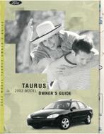 2003 FORD TAURUS INSTRUCTIEBOEKJE ENGELS (USA)