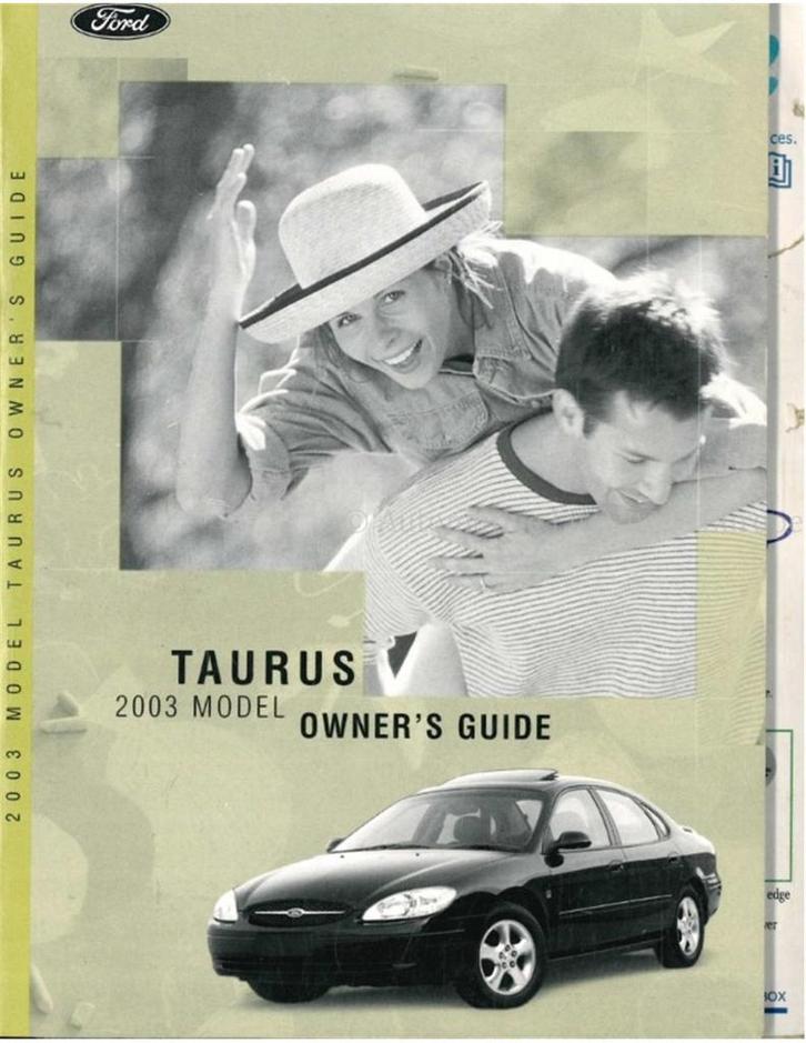 2003 FORD TAURUS INSTRUCTIEBOEKJE ENGELS (USA), Auto diversen, Handleidingen en Instructieboekjes