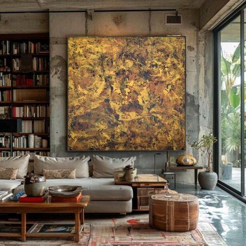 Laura Capellini Art - SWIRLING EARTHY FLOW (XXL) Acrylic, Antiek en Kunst, Kunst | Schilderijen | Modern