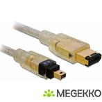Delock 82577 Kabel FireWire 6-pins male > 4-pins male 2 m, Computers en Software, Verzenden, Nieuw
