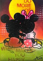 Alvin Silvrants (1979) - Mickey & Minnie Mouse  - Sunset, Antiek en Kunst, Kunst | Schilderijen | Modern