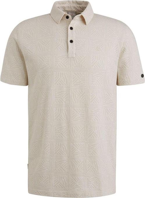 Cast Iron Polo Jacquard Print Ecru maat Maat 52/54 (L) Heren, Kleding | Heren, Polo's, Beige, Nieuw, Maat 52/54 (L), Verzenden