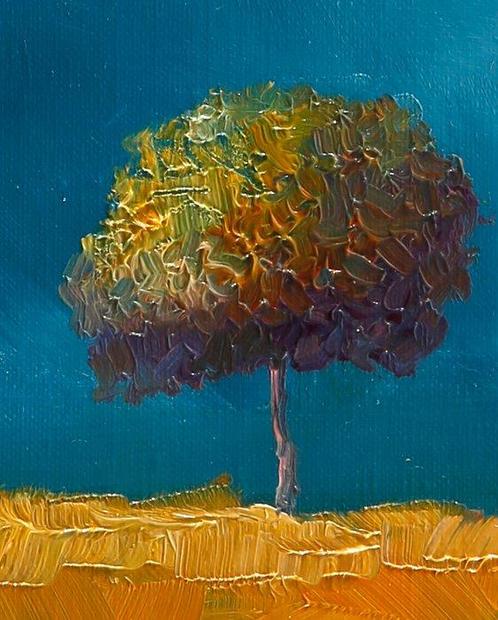 Guido Borelli - campo di grano, Antiek en Kunst, Kunst | Schilderijen | Modern