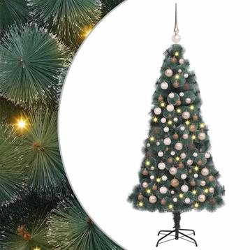 vidaXL Kunstkerstboom met licht en ballenset Groen 240 cm beschikbaar voor biedingen