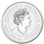 Australië. 2021 1 Kilo $30 AUD Australian Silve Lunar Year