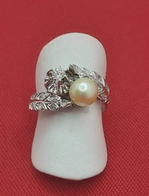Ring - 19.2 kt. Witgoud Diamant (Natuurlijk)  - Diamant, Handtassen en Accessoires, Ringen