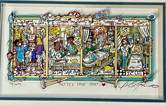Charles Fazzino (1955) - Nurses Have Heart, Antiek en Kunst, Kunst | Designobjecten