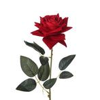 Zijderoos emperor 72cm velvet roos donkerrood touch / stuk, Nieuw