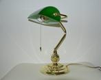 Bureaulamp - Glas, Messing - Notaris Banklamp