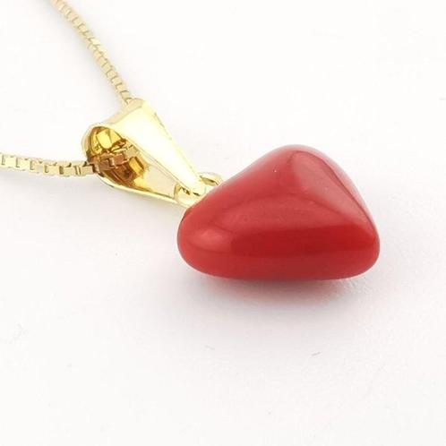 Koraal - 925 zilver - Hanger - Italiaans vakmanschap, Verzamelen, Mineralen en Fossielen