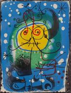 Joan Miro (1893-1983) - Personnage sur fond bleu, Antiek en Kunst