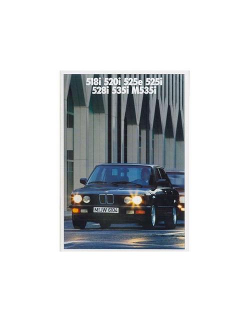 1987 BMW 5 SERIE BROCHURE NEDERLANDS, Boeken, Auto's | Folders en Tijdschriften