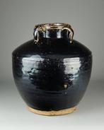 Henan black glaze - Vase with handles - China - Song dynasty