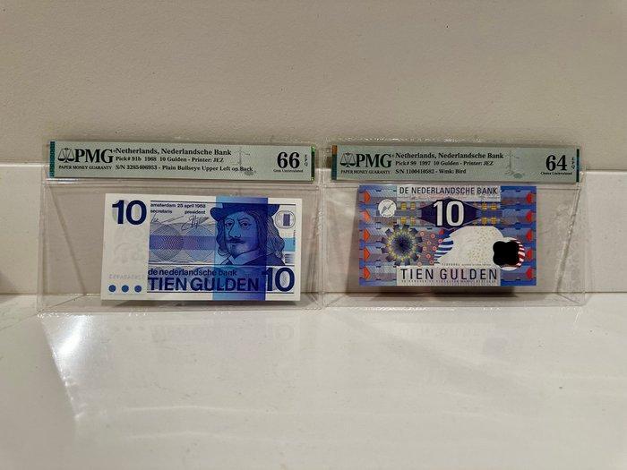 Nederland. - 2 x 10 Gulden - Various Dates (Zonder, Timbres & Monnaies, Billets de banque | Europe | Billets non-euro