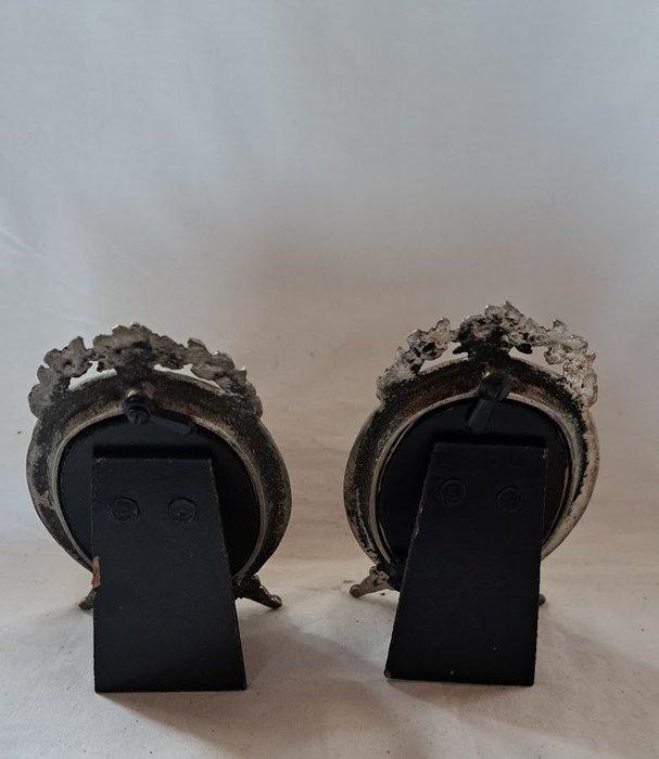 Fotolijst (2) - Tin - 2 stuks art deco lijstjes, Antiek en Kunst, Antiek | Overige Antiek