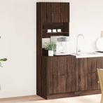 vidaXL Keukenkast 60x50x180 cm bewerkt hout bruin, Huis en Inrichting, Verzenden, Nieuw