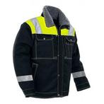 Jobman werkkledij workwear - 1179 winter jacket s zwart geel, Nieuw
