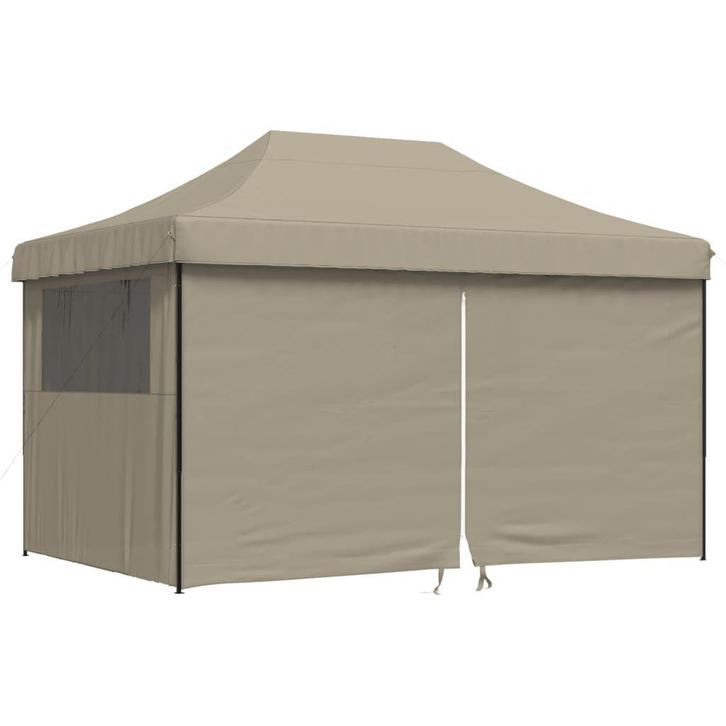 Pop-up Partytent Taupe | Tweede Kansje OP=OP, Tuin en Terras, Partytenten, Minder dan 4 meter, Minder dan 5 meter, Opvouwbaar