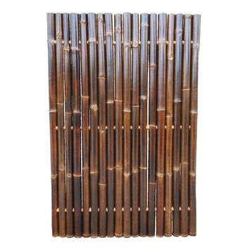 Bamboescherm zwart 60-90mm 200x90cm, Verzenden