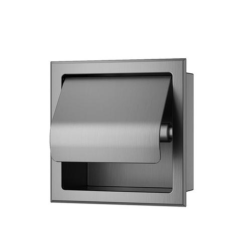Toiletrolhouder Inbouw Wiesbaden Rocko Met Klep Gunmetal, Doe-het-zelf en Bouw, Sanitair, Bad, Nieuw, Ophalen of Verzenden
