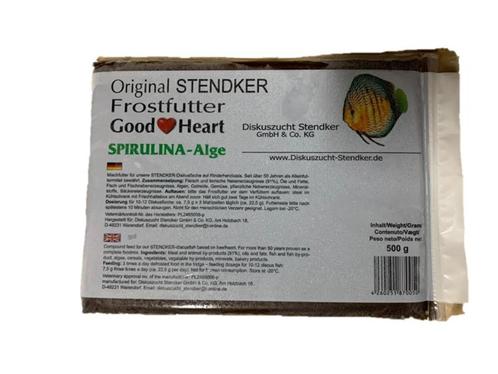 Stendker GoodHeart Spirulina 500gr plaat, Dieren en Toebehoren, Vissen | Aquaria en Toebehoren, Nieuw, Ophalen of Verzenden
