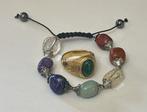 Bracelet 7 chakras en pierres naturelles et bague avec