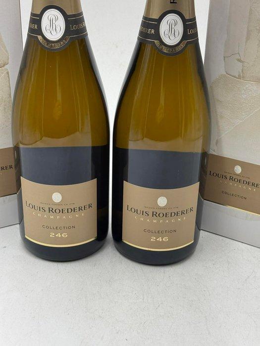 Louis Roederer, Collection 246 - Champagne - 2 Flessen (0.75, Verzamelen, Wijnen