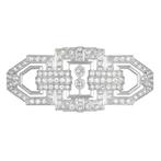Broche Platina - 6.40ct. tw. Diamant (Natuurlijk)