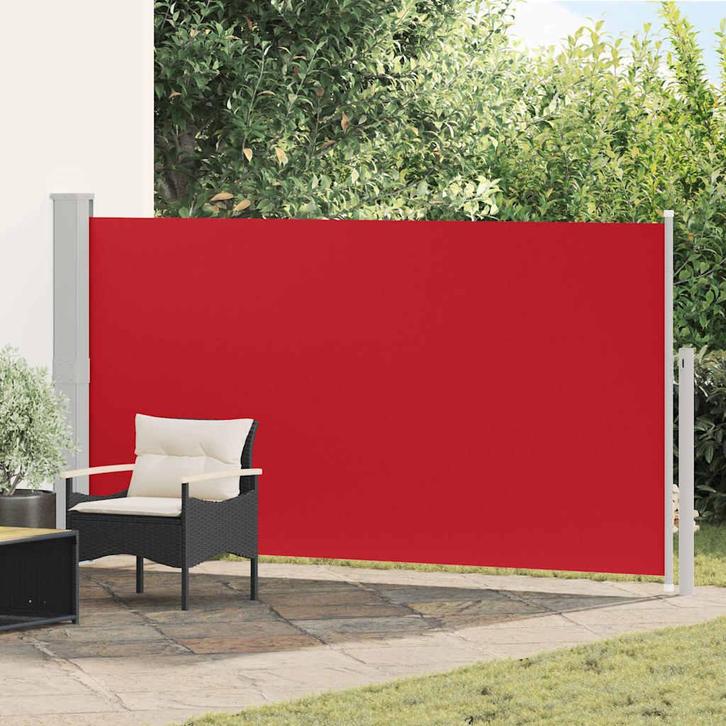 vidaXL Wind-/zonnescherm uittrekbaar 160x300 cm rood, Tuin en Terras, Parasols, Nieuw, Verzenden