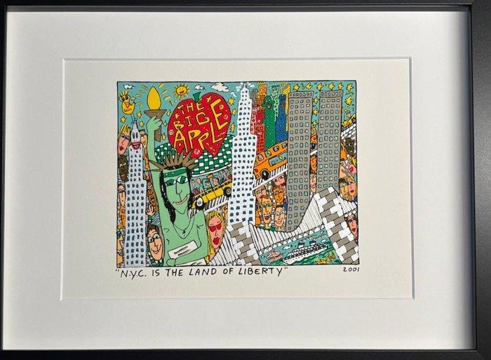 James Rizzi (1950-2011) - N.Y.C. is the Land of Liberty, Antiek en Kunst, Antiek | Overige Antiek