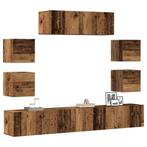 vidaXL Ensemble de meuble TV mural 7 pcs vieux bois bois, Verzenden