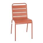 Stoelen | Staal | Terracotta | In-/Outdoor | Stapelbaar | 4, Verzenden, Nieuw in verpakking