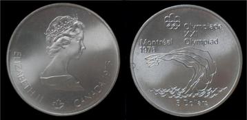 Canada 5 dollar 1976- Montreal olympics- divers zilver beschikbaar voor biedingen