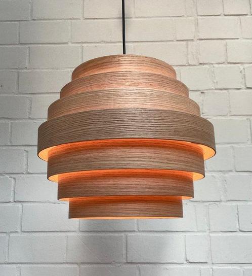 Skandinavische Holzfurnier Danish Design Pendelleuchte -, Antiek en Kunst, Antiek | Verlichting