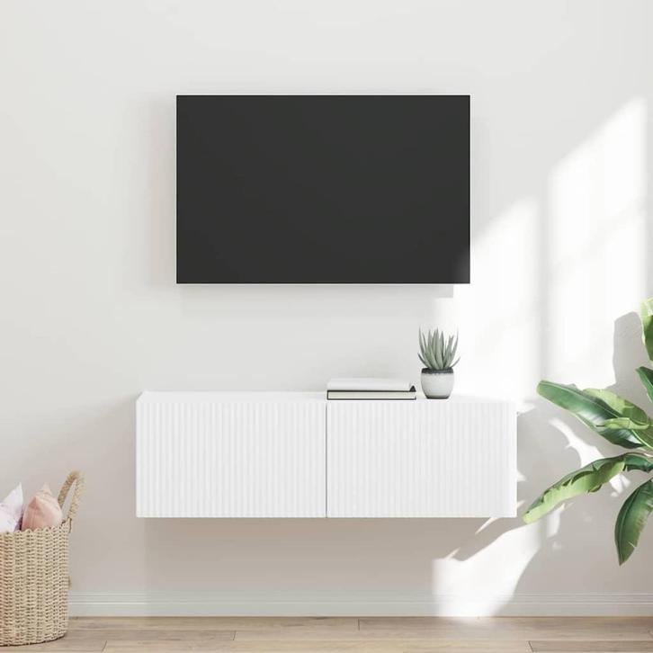 vidaXL TV Wandkast Wandgemonteerd Wit 60 x 31 x 29.5 cm, Huis en Inrichting, Kasten |Televisiemeubels, Nieuw, Verzenden