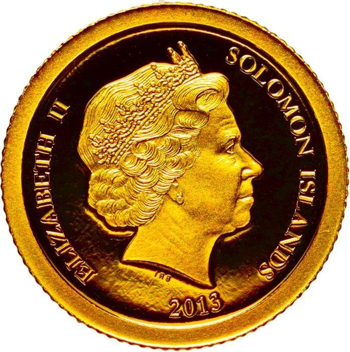 Salomonseilanden. 1 Dollar 2013 Petra in Jordan with, Postzegels en Munten, Munten | Europa | Niet-Euromunten