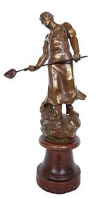 Beeld, The Blacksmith - 29 cm - Zinklegering - 1920