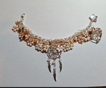 Zonder Minimumprijs - Armband Zilver - Armband bedels Vrede beschikbaar voor biedingen