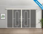 Dubbele stalen Schuifdeuren met koofsysteem en glaspanelen W
