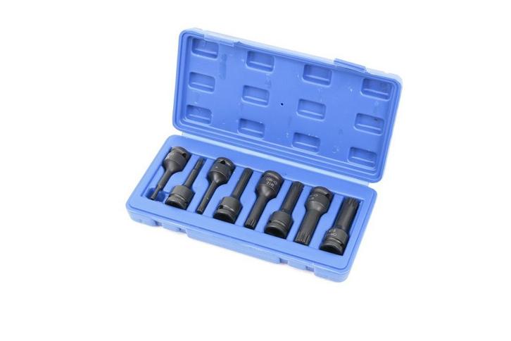 TM 8 Delige Lange Spline Krachtdoppenset met 1/2 Opname, Autos : Divers, Outils de voiture, Envoi